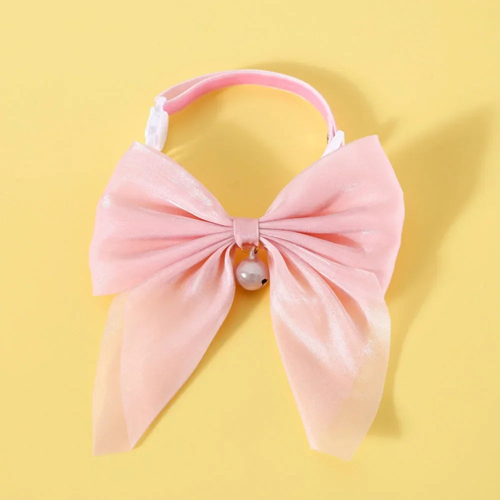 Ribbon Bowtie Breakaway Collar for Cats, Kittens & Small Dogs Pet Bowtie Collar Babs