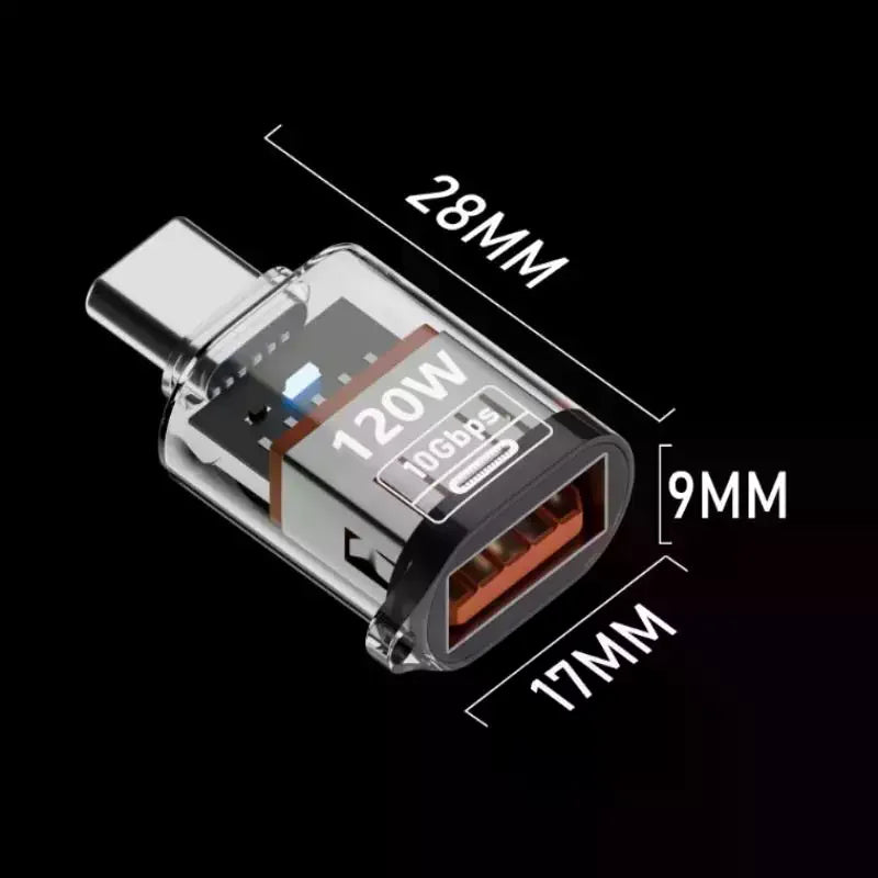 USB 3.2 to USB-C OTG Adapter – 120W & 10Gbps Fast Transfer USB-C OTG Adapter Babs