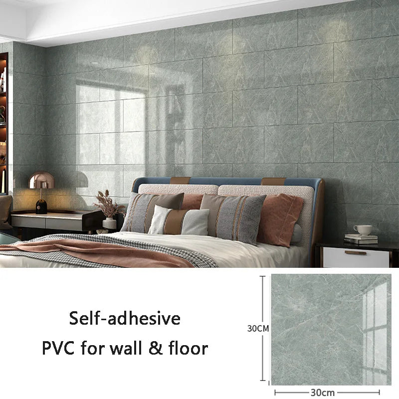 10pcs PVC Marble Tile Wall Stickers – Waterproof Self-Adhesive Decal Wall Tile Stickers Babs 6213 10pcs
