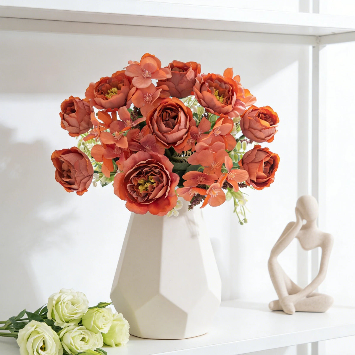Artificial Silk Peony Hydrangea Bouquet – Wedding & Home Decor Artificial Flower Bouquet Babs
