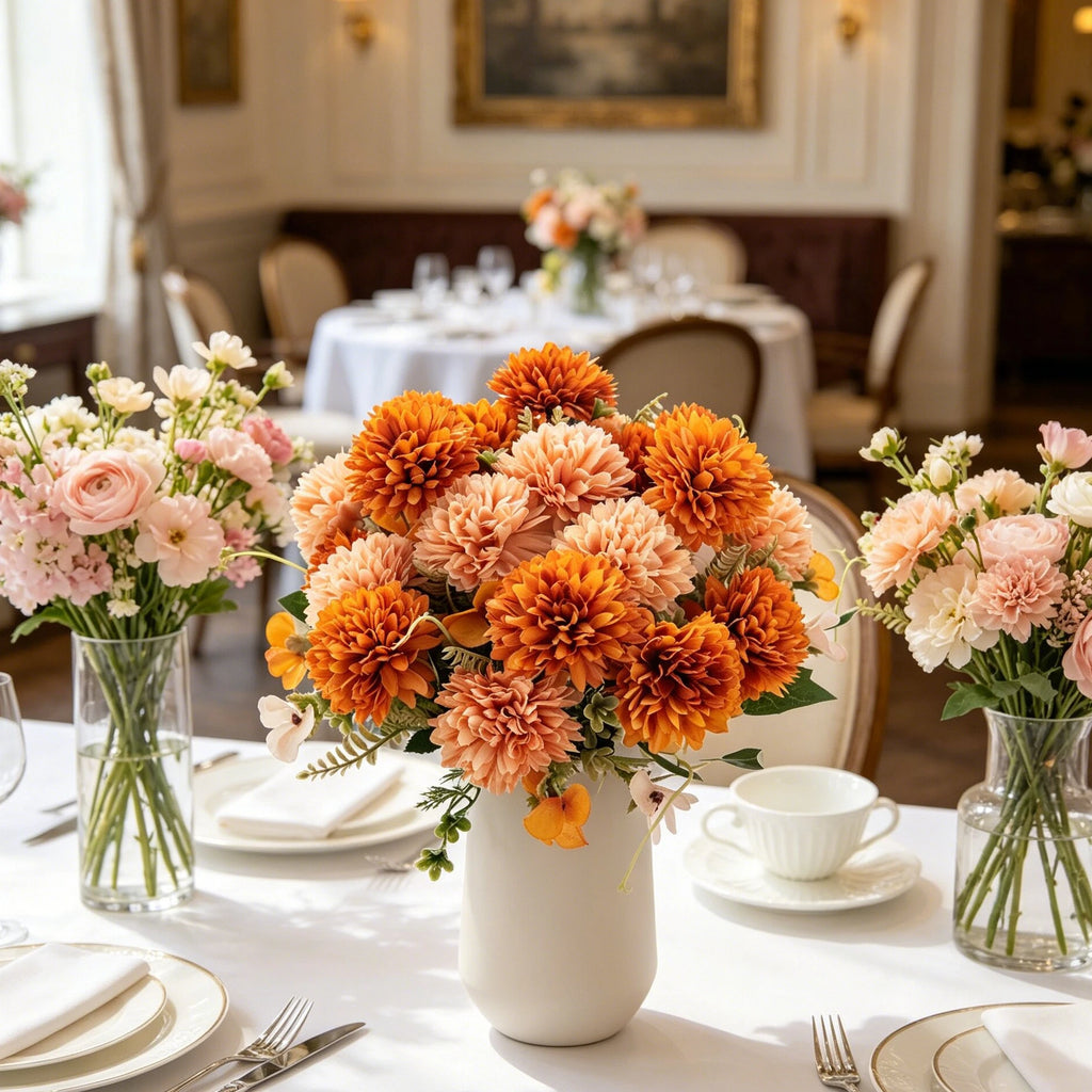 Silk Ball Chrysanthemum Artificial Flowers – Wedding & Home Décor Artificial Silk Flowers Babs
