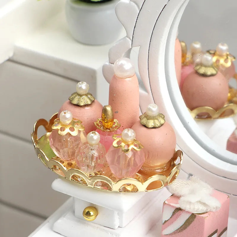 1:12 Scale Pink Perfume Tray Miniature Dollhouse Accessory Dollhouse Miniature Babs