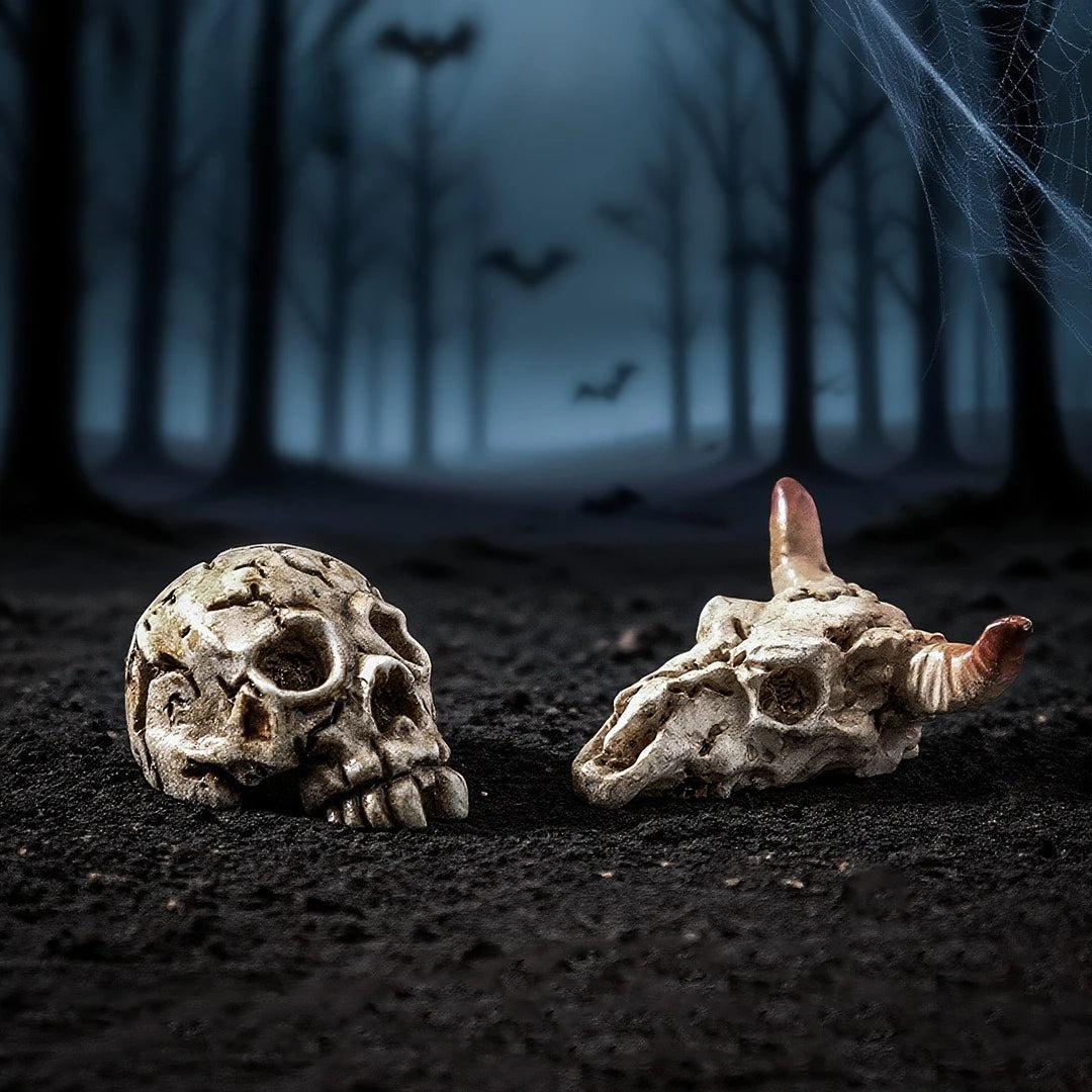 Gothic Raven Skull Resin Ornaments | Scrapbooking Décor 5/10pc Craft Embellishments Babs