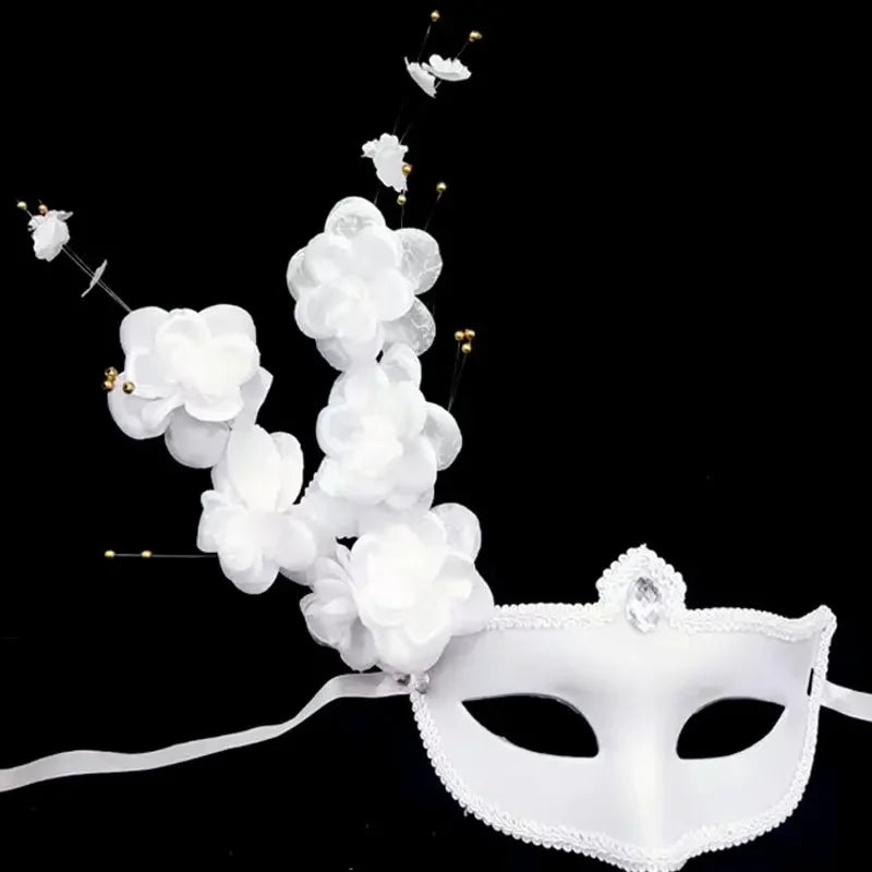 12pc White Venetian Lace Eye Masks – Masquerade Party Set Masquerade Eye Masks Babs