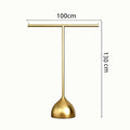 Floor-Standing Coat & Clothes Drying Rack – Metal, Foldable Coat & Drying Rack Babs Gold Length 100cm