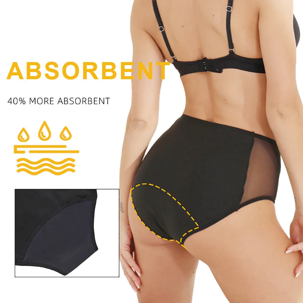 2-Pack High Waist Period Panties – Heavy Flow, Plus Size Period Panties Babs