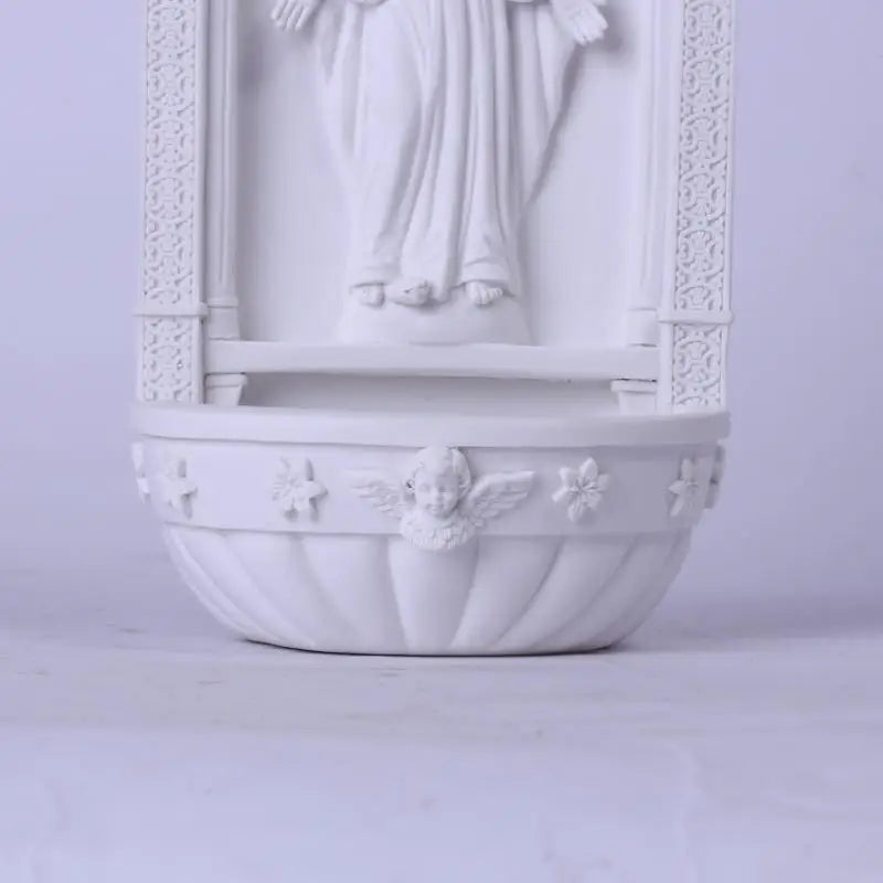 Virgin Mary Holy Water Font Wall Statue | Catholic Home Decor Religious Wall Figurine Babs