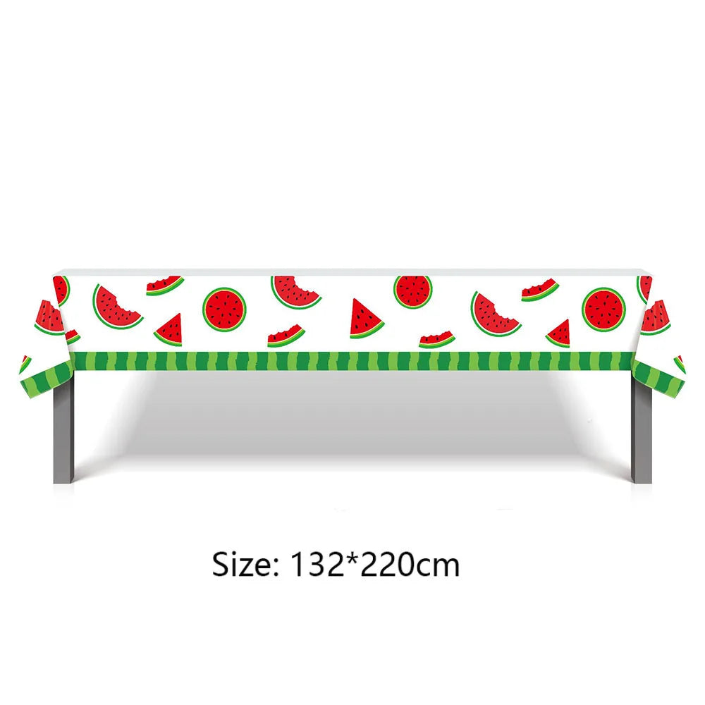 Watermelon Cupcake Toppers – One In A Melon 1st Birthday Cupcake Toppers Babs tablecloth A