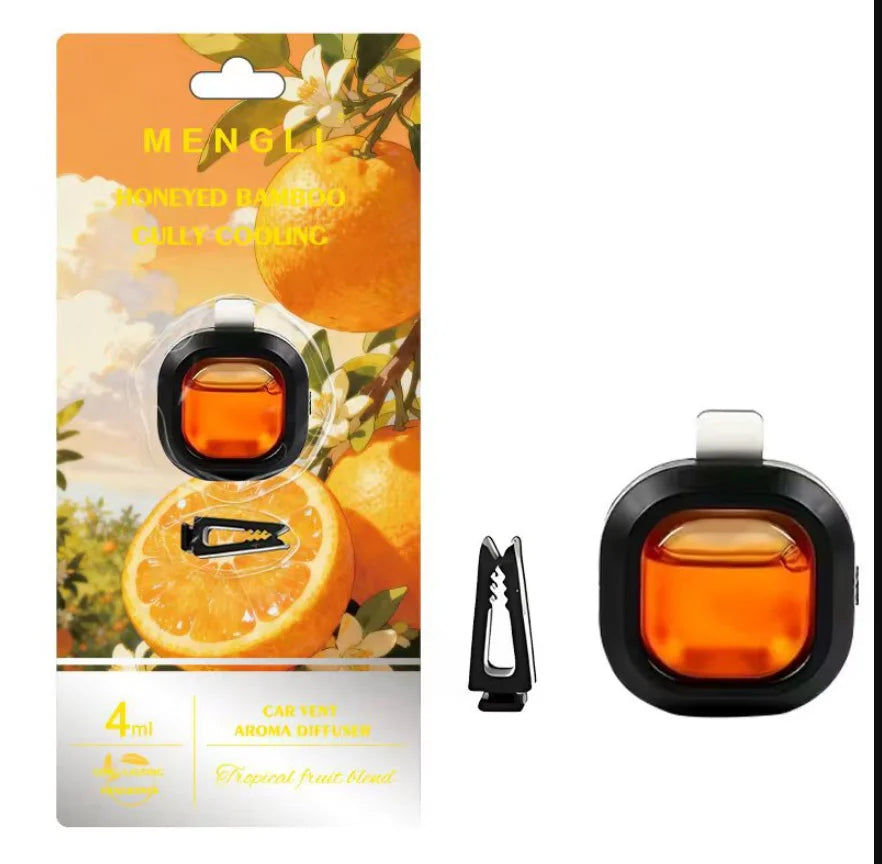 Car Vent Clip Air Freshener | Essential Oil Scent, 30 Days Car Air Freshener Babs Orange