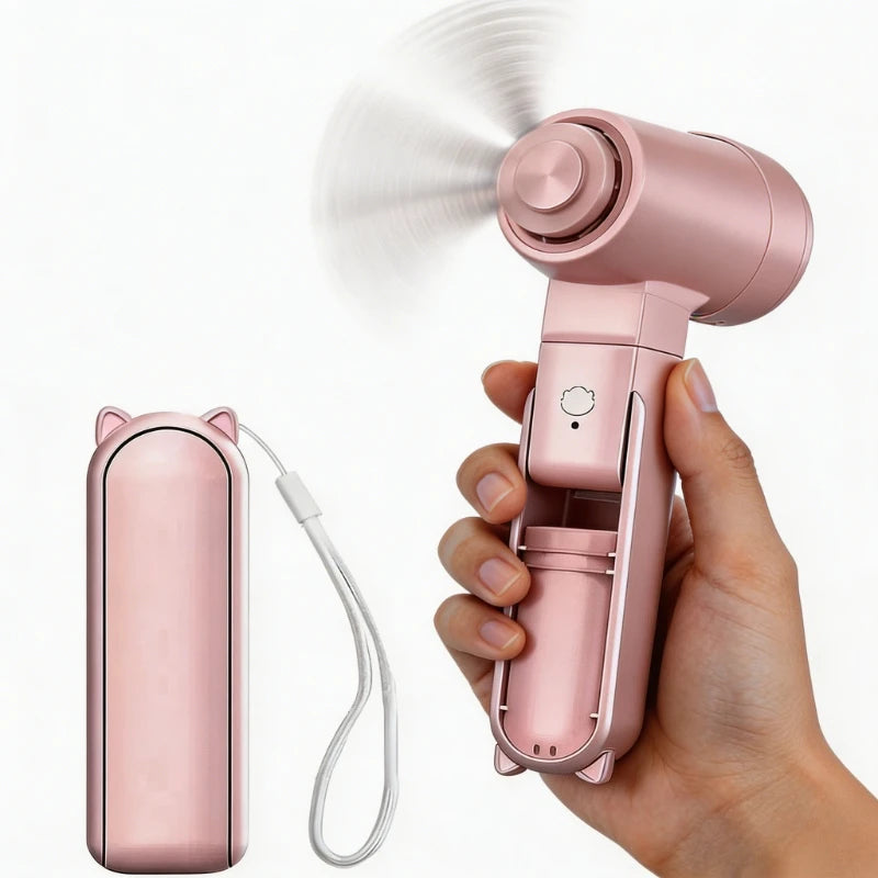 USB Rechargeable Foldable Mini Hand Fan – 3 Speed Portable Portable Hand Fan Babs