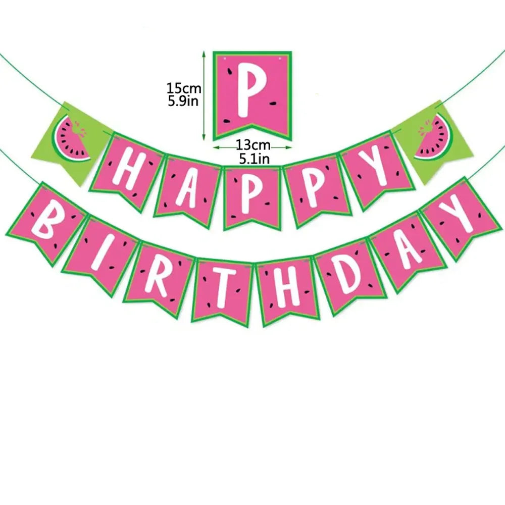 Watermelon Cupcake Toppers – One In A Melon 1st Birthday Cupcake Toppers Babs banner 1