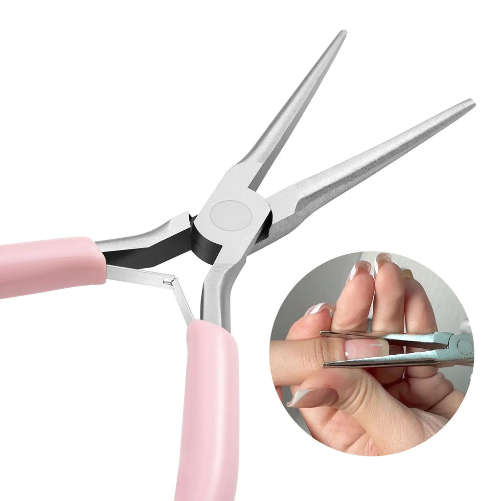 Pink Long Nose Pliers – Nail Art, Jewelry & DIY Craft Tool Nail Art Pliers Babs