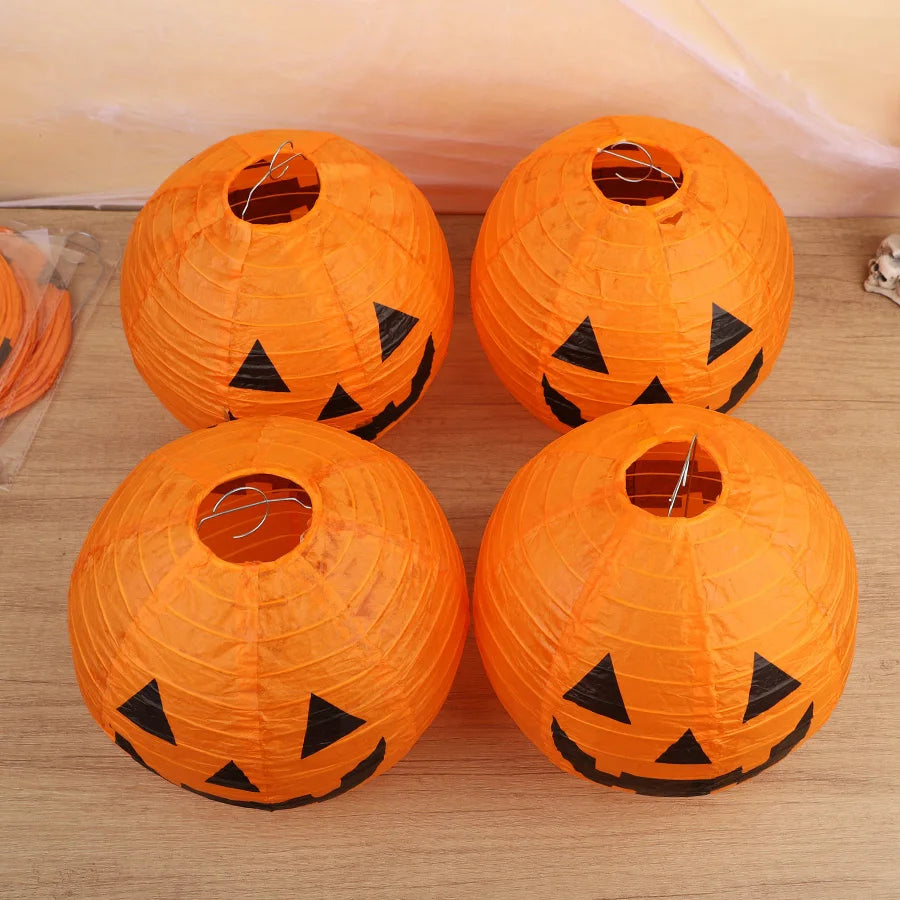 6-Piece Halloween Pumpkin Paper Lanterns – Hanging Decorations Halloween Paper Lanterns Babs