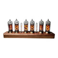 IN-14 Nixie Tube Clock 6-Digit RGB Walnut Wood Desk Clock Nixie Tube Desk Clock Babs Black Walnut Wood