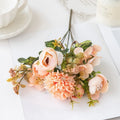 Artificial Silk Tea Rose Bouquet | Wedding & Home Décor Artificial Flower Bouquet Babs Champagne 3 pcs