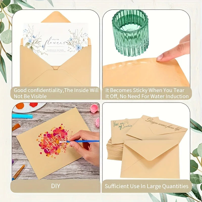 20/50pcs Kraft Paper Envelopes – Cards & Wedding Invitations Kraft Paper Envelopes Babs