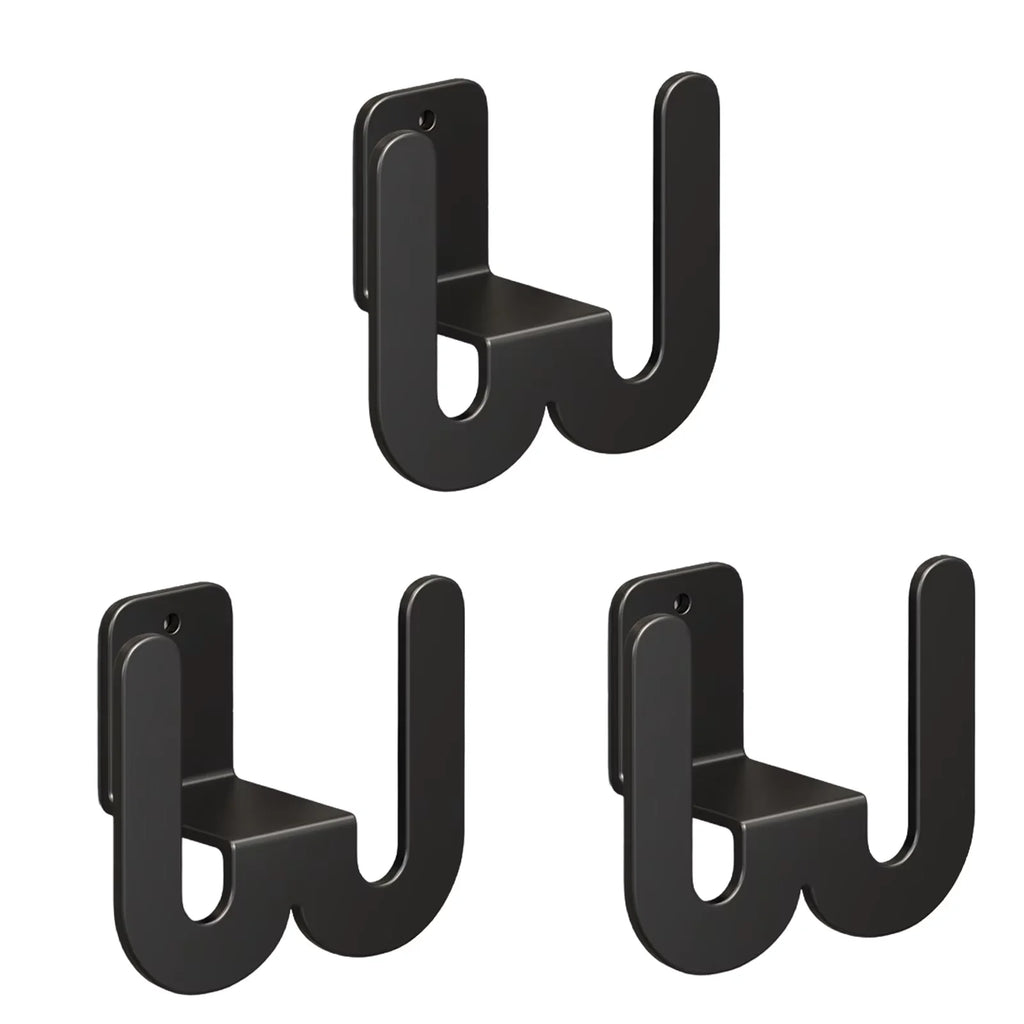 3-Piece Bathroom Slipper Hanging Rack & Shoe Organizer Slipper Hanging Rack Babs black