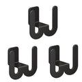 3-Piece Bathroom Slipper Hanging Rack & Shoe Organizer Slipper Hanging Rack Babs black