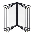 Foldable A4 PVC Transparent Menu Cover – Double Panel Holder Menu Cover Holder Babs Black 8 Pages