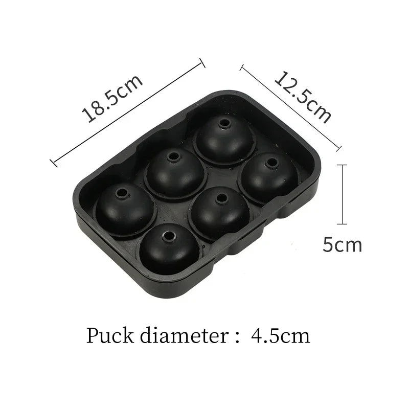 Silicone Ice Cube Mold & Ice Ball Maker – 4/6/8/15 Compartments Silicone Ice Mold Babs 6Grid-Circle