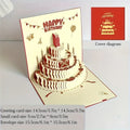 3D Pop-Up Birthday & Christmas Greeting Card with Envelope Pop-Up Greeting Card Babs Red