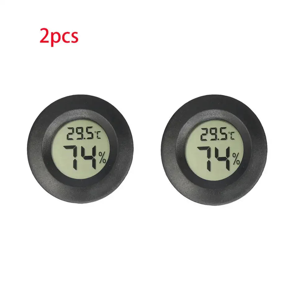 Mini Digital Thermometer Hygrometer for Fridge & Indoor (1-4 Pcs) Digital Thermometer Hygrometer Babs 2PCS BK