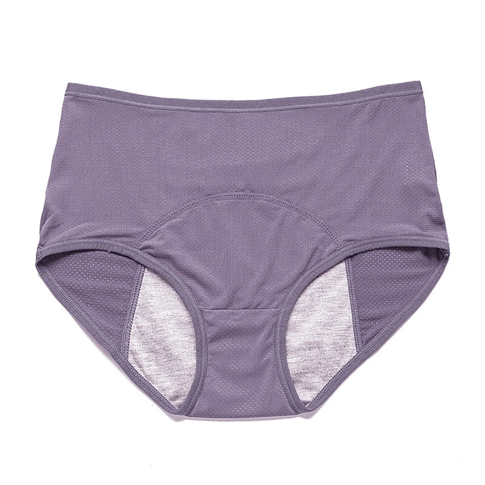 Women's Period Leakproof Briefs – Mid-Rise, Plus Size M–8XL Leakproof Period Briefs Babs Light Purple L 1pc