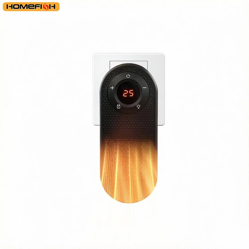 HOMEFISH Wall-Mounted Space Heater with Night Light Wall-Mounted Heater Babs