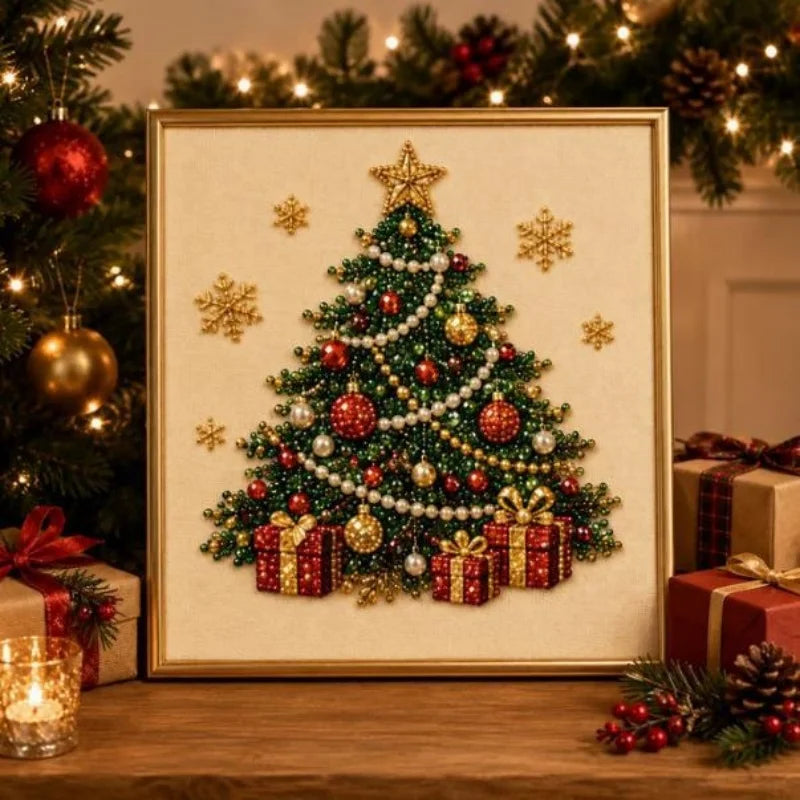 Christmas Diamond Painting Kit with Frame – DIY Pearl Bead Art Diamond Painting Kit Babs Type B 20*20cm