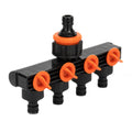 4-Way Garden Hose Splitter & Faucet Diverter with Valves Garden Hose Splitter Babs A