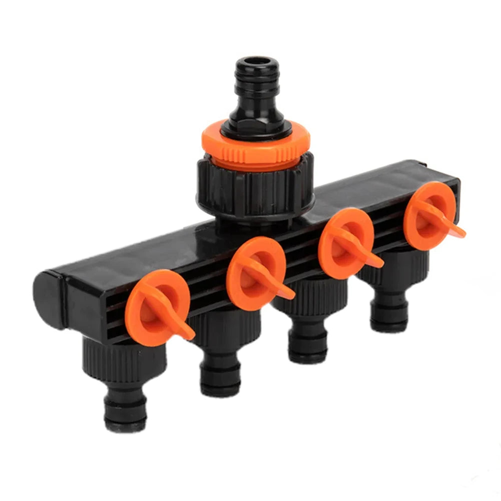 4-Way Garden Hose Splitter & Faucet Diverter with Valves Garden Hose Splitter Babs A
