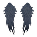 Gold Embroidery Angel Wing Applique Patch – DIY Bridal Dress Embroidery Applique Patch Babs Black
