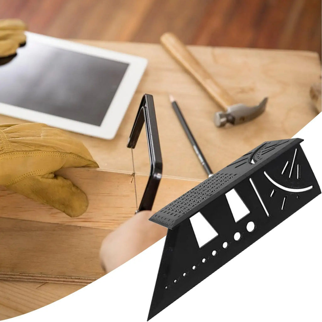 3D Woodworking Square Ruler – 45/90° Angle & Dovetail Tool Woodworking Measuring Ruler Babs