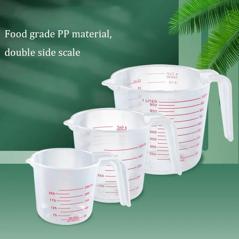 Plastic Measuring Cup Set 250/500/1000ml | Baking Kitchen Tool Measuring Cup Set Babs