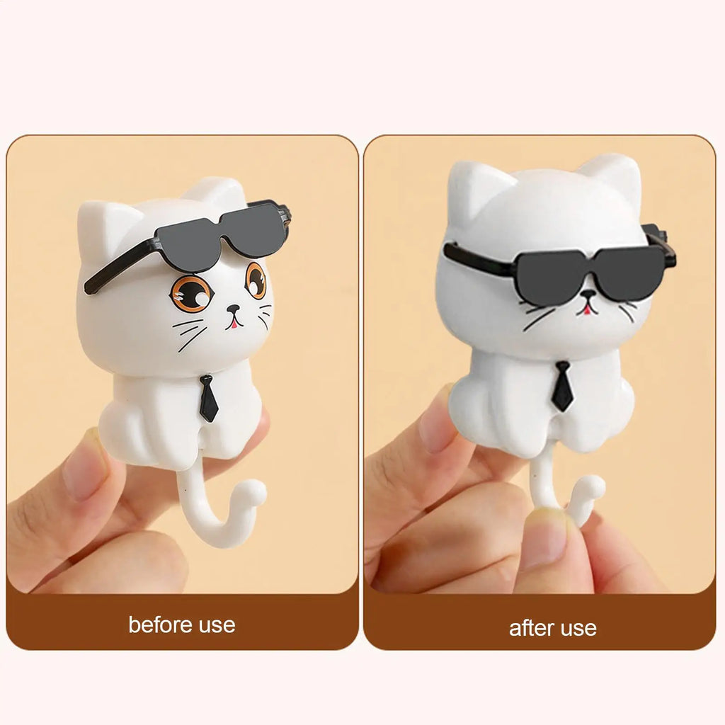 Cute Cat Key Holder – Adhesive Hook for Keys, Hats & Bags Adhesive Wall Hook Babs
