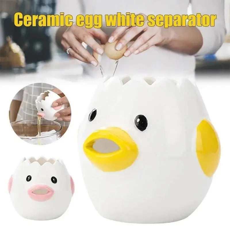 Ceramic Chick Egg Separator – Cute Yolk & White Divider Tool Egg Separator Tool Babs