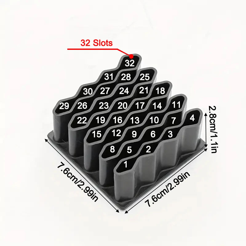 32-Slot Wave Desktop Organizer for Cosmetics, Pens & Tubes Desktop Organizer Rack Babs