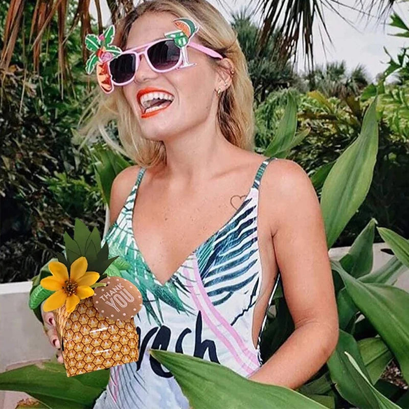 Pineapple Candy Gift Boxes – Hawaiian Luau Party Favors 12/24pk Party Favor Boxes Babs