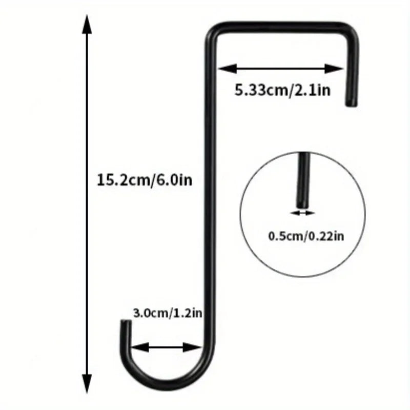 2-Pack Brown Steel Fence Hooks for Plants, Feeders & Lights Fence Plant Hooks Babs