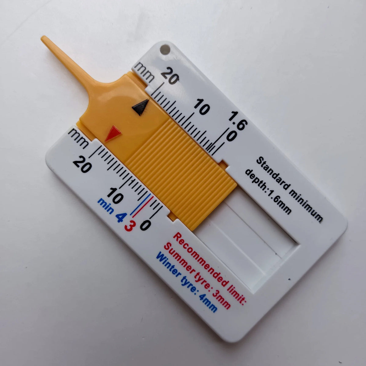 Digital Tire Tread Depth Gauge 0-25mm LCD Caliper Tool Tire Tread Gauge Babs Yellow