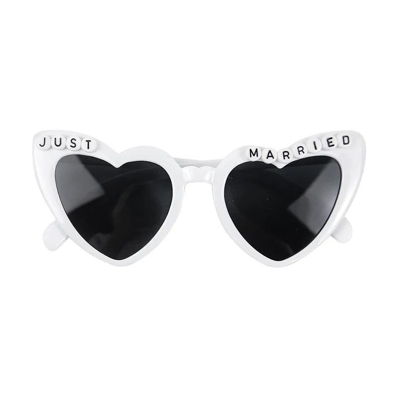 Heart Shaped Bachelorette Party Sunglasses | Bridal Shower Gift Party Novelty Sunglasses Babs just married