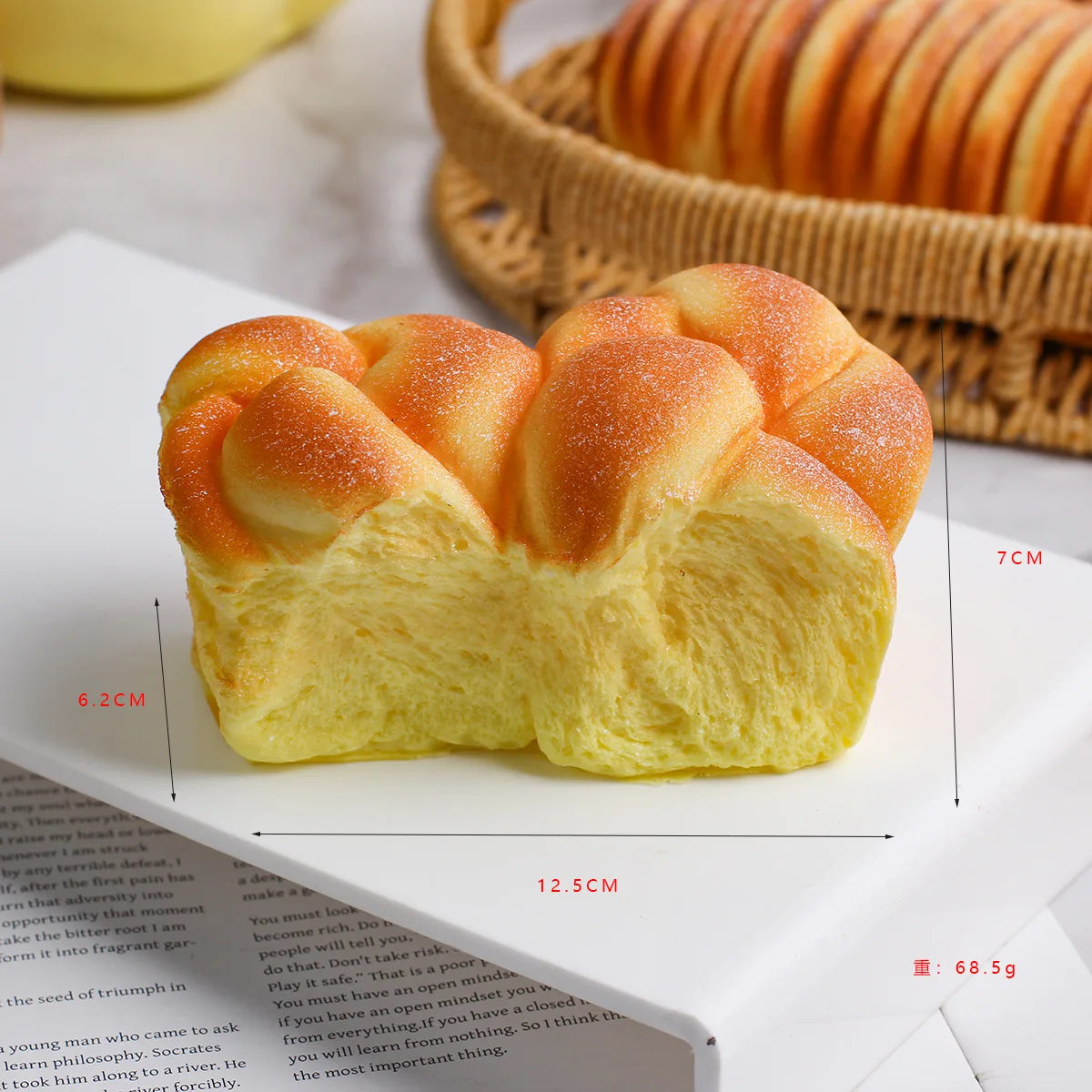 Slow Rebound Squishy Bread Squeeze Toy – Kawaii Desk Ornament Squishy Squeeze Toy Babs C