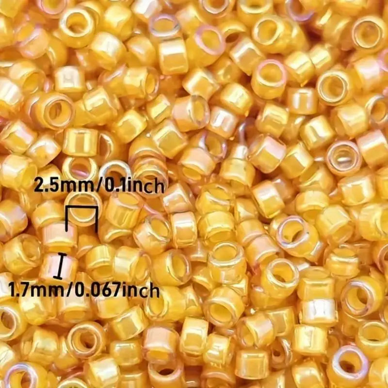 1200 Pcs Mixed Color Iridescent Glass Seed Beads – DIY Jewelry Glass Seed Beads Babs