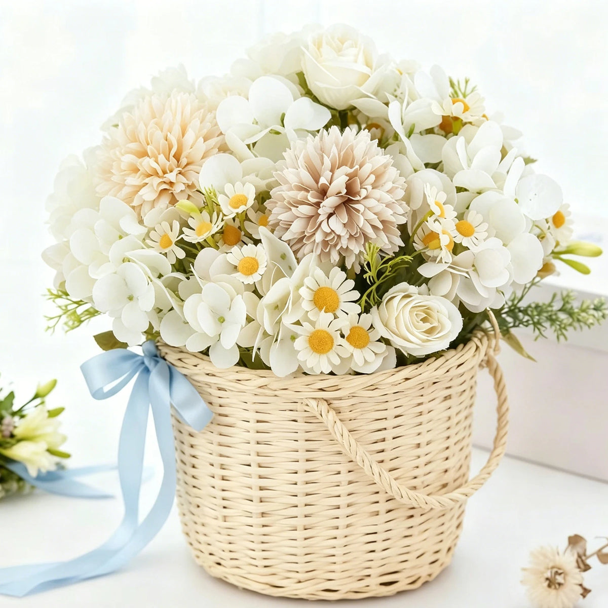 Artificial Chamomile Rose Bouquet – Wedding & Home Décor Artificial Flower Bouquet Babs