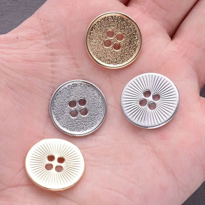 10-Pack 20mm Metal Round 4-Hole Buttons – Coats & Sweaters Sewing Buttons Babs