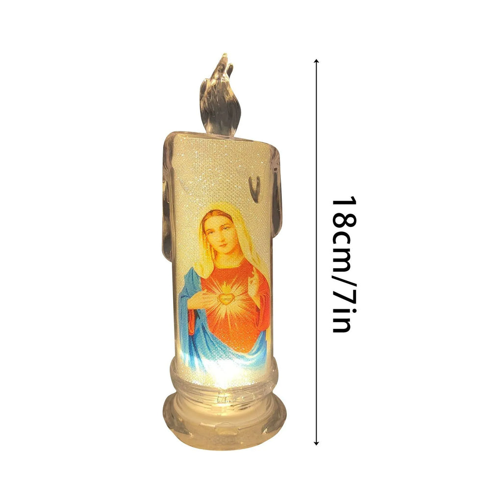 LED Flameless Religious Prayer Candles – Catholic Devotional Décor Flameless Prayer Candle Babs