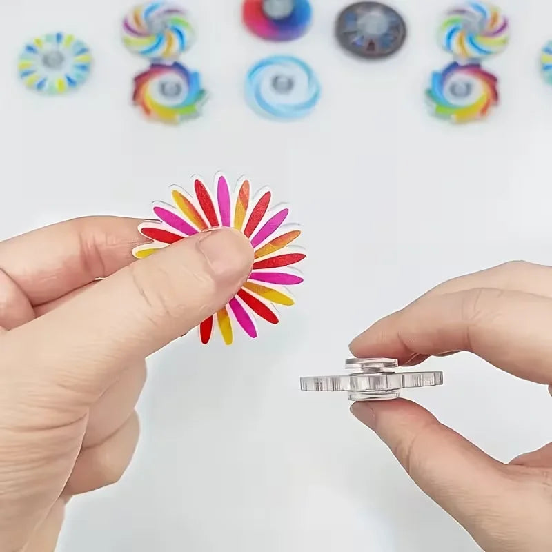12/24 Mini Rainbow Fidget Spinners – Kids Party Favors Fidget Spinner Toy Babs