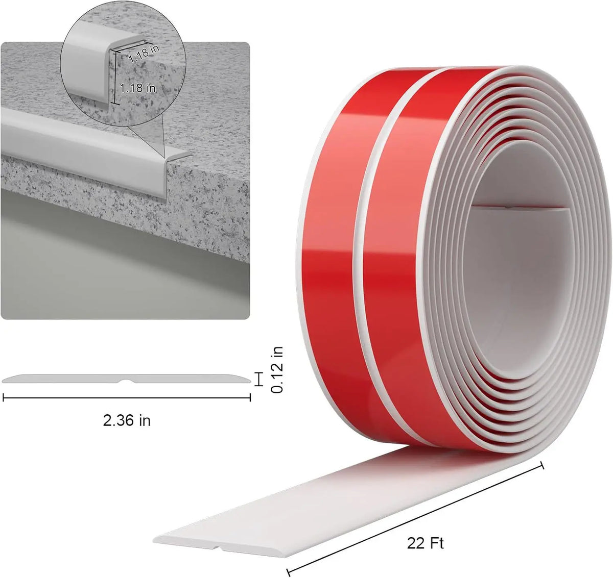 1M Flexible Wall Corner Protector Peel & Stick Trim Strip Wall Corner Protector Babs