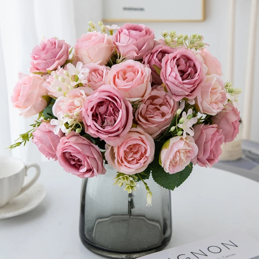 Silk Peony Artificial Flower Bouquet – Wedding & Home Décor Artificial Flower Bouquet Babs