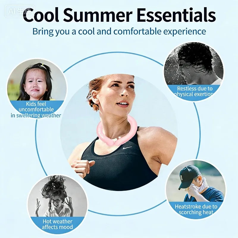 Reusable Gel Neck Cooling Ring – Wearable Summer Ice Pack Neck Cooling Ring Babs